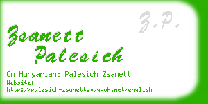 zsanett palesich business card